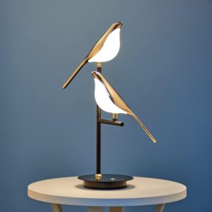 ART & ARTIFACT Gold Bird Lamp, Art Deco Table Lamp, Modern Design Bedside Lamp ART & ARTIFACT Gold Bird Lamp, Art Deco Table Lamp, Modern Design Bedside Lamp