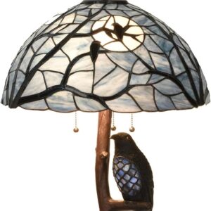 Bieye L10882 Ravens Sitting on Bare Tree Branch Against Full Moon Tiffany Style Stained Glass Floor Lamp with Raven Night Light Double Lit for Halloween Décor, 4-Light, 65 inches Tall (Dark Blue) Bieye L10882 Ravens Sitting on Bare Tree Branch Against Full Moon Tiffany Style Stained Glass Floor Lamp with Raven Night Light Double Lit for Halloween Décor, 4-Light, 65 inches Tall (Dark Blue)
