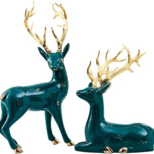 Feng Shui Ornaments Lucky Deer Ceramic Luxury Creative Deer Sculpture Gift Deer Ornament Home Furnishing Home Feng Shui Ornaments Lucky Deer Ceramic Luxury Creative Deer Sculpture Gift Deer Ornament Home Furnishing Home