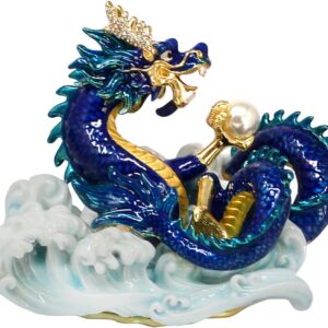 Azure Dragon with Waves Statue Feng Shui Home Harmony &Balance Peace Chinese Wisdom Dragon Wealth Porsperity Success Good Luck Lucky Fengshui Gift W5431 Azure Dragon with Waves Statue Feng Shui Home Harmony &Balance Peace Chinese Wisdom Dragon Wealth Porsperity Success Good Luck Lucky Fengshui Gift W5431
